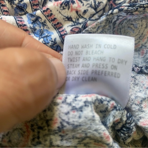 Cynthia Rowley Blue Ruffled 3/4 Sleeve Blouse Size 3X 100% Viscose - Picture 7 of 8